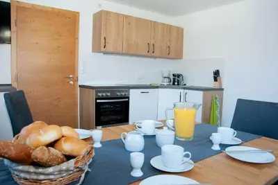 Küche/Küchenzeile in der Unterkunft Ferienwohnung Kant