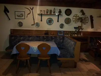 Ein Sitzbereich in der Unterkunft Landhaus Mayr