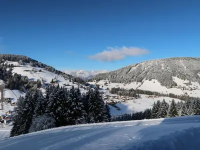 Ein allgemeiner Bergblick oder ein Berglick von der Ferienwohnung aus