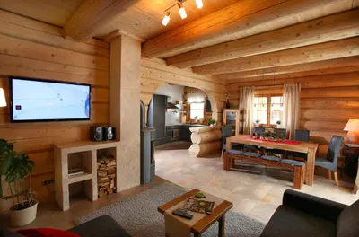 TV/Unterhaltungsangebot in der Unterkunft Blockhaus Chalet Heim