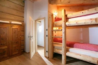 Ein Bett oder Betten in einem Zimmer der Unterkunft Blockhaus Chalet Heim