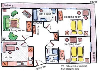 Grundriss der Unterkunft Gästehaus Maier