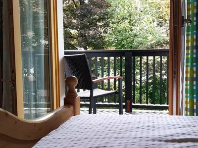 Ein Balkon oder eine Terrasse in der Unterkunft Gästehaus Maier