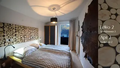 Ein Bett oder Betten in einem Zimmer der Unterkunft Ferienhaus Auschmiede