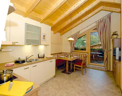 Küche/Küchenzeile in der Unterkunft Appartement Zottl