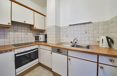 Küche/Küchenzeile in der Unterkunft Lindlinghof