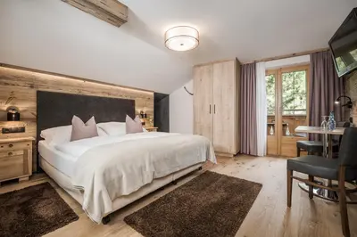 Ein Bett oder Betten in einem Zimmer der Unterkunft Gästehaus die geislerin