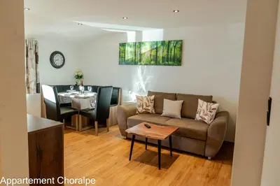 Ein Sitzbereich in der Unterkunft Haus Panorama