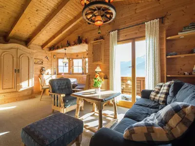 Ein Sitzbereich in der Unterkunft Chalet on the slopes
