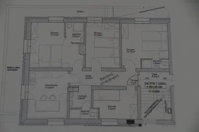 Grundriss der Unterkunft Apartment Rauch