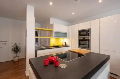 Küche/Küchenzeile in der Unterkunft Ferienwohnung Weiss