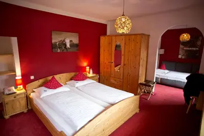 Ein Bett oder Betten in einem Zimmer der Unterkunft Hotel Gamshof