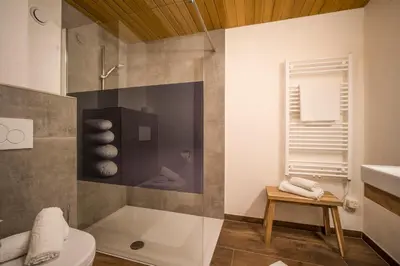 Ein Badezimmer in der Unterkunft Landhaus Alpbach