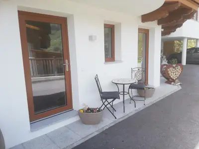 Ein Balkon oder eine Terrasse in der Unterkunft APART BRADL