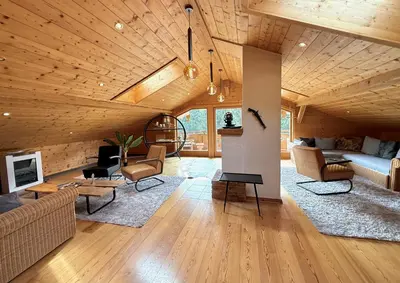 Ein Sitzbereich in der Unterkunft CHALET BELLE WILD by Belle Stay