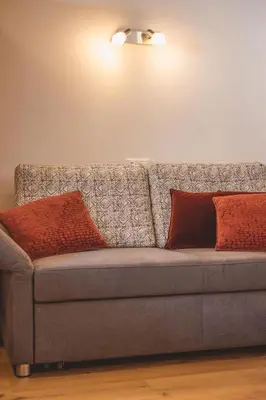 Ein Sitzbereich in der Unterkunft Appartements Bucher
