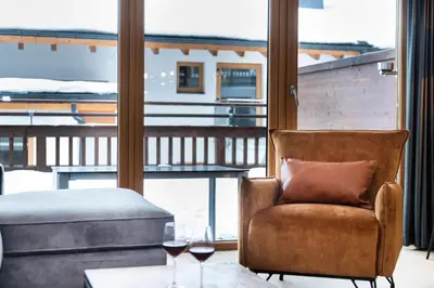 Ein Sitzbereich in der Unterkunft Gerlos Alpine Estate - Gerlos