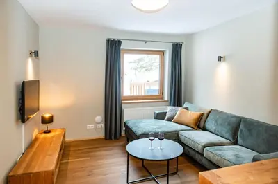 Ein Sitzbereich in der Unterkunft Residence Zillertal
