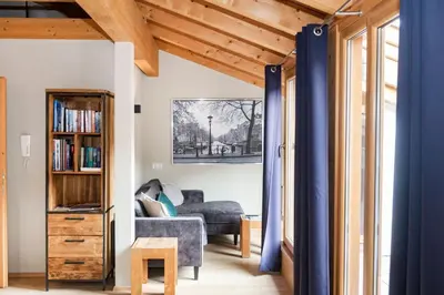 Ein Sitzbereich in der Unterkunft Residence Zillertal