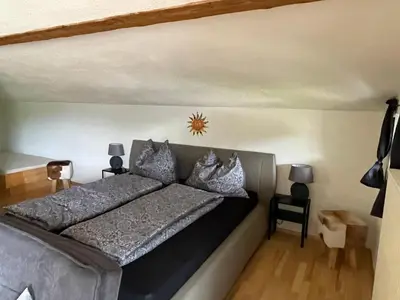 Ein Sitzbereich in der Unterkunft Ferienwohnung Wieser