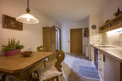 Küche/Küchenzeile in der Unterkunft Haus Seeblick am See