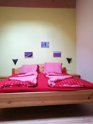 Ein Bett oder Betten in einem Zimmer der Unterkunft Mosenbauer Ferienwohnung Salzburg