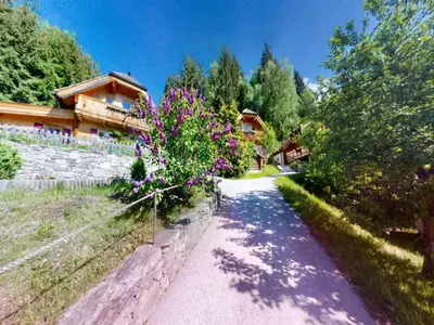 Ein Garten an der Unterkunft Chalet in Neukirchen