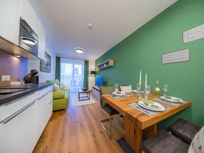 Küche/Küchenzeile in der Unterkunft Apartment in the heart of Neukirchen