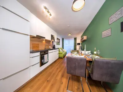 Küche/Küchenzeile in der Unterkunft Apartment in the heart of Neukirchen