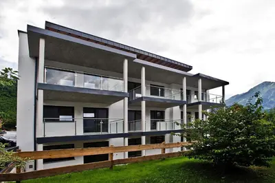 Das Gebäude in dem sich die Ferienwohnung befindet