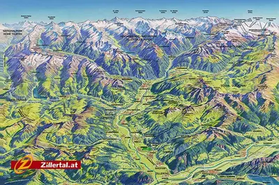 Ein allgemeiner Bergblick oder ein Berglick von des Ferienhauses aus