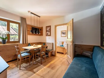 Ein Sitzbereich in der Unterkunft Apartment in Brixental near Hiking Trails