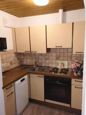 Küche/Küchenzeile in der Unterkunft Ferienwohnung Schiestl