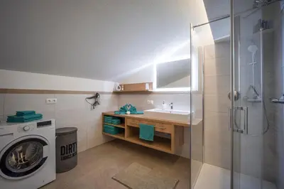 Ein Badezimmer in der Unterkunft Jodlhof