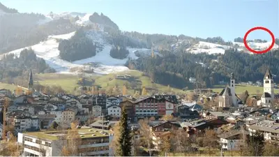 Ein allgemeiner Bergblick oder ein Berglick von der Ferienwohnung aus