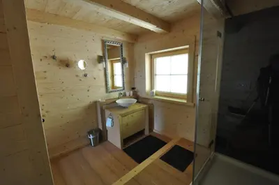 Ein Badezimmer in der Unterkunft Sonnenplatzl im Zillertal