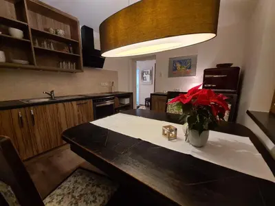 Küche/Küchenzeile in der Unterkunft Ferienwohnung Huber