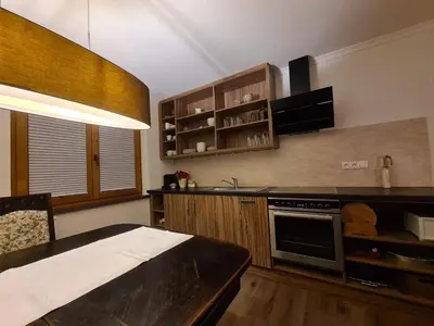 Küche/Küchenzeile in der Unterkunft Ferienwohnung Huber