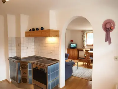 Küche/Küchenzeile in der Unterkunft Apartment in Wald near Krimml Waterfalls