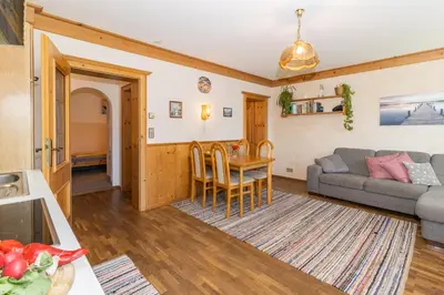 Ein Sitzbereich in der Unterkunft Appartment Lerch