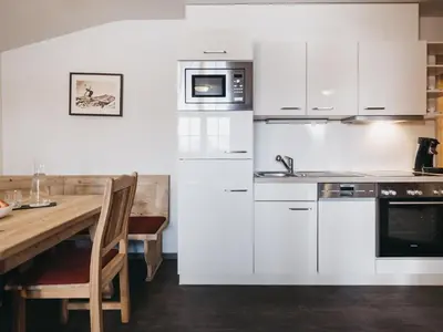 Küche/Küchenzeile in der Unterkunft Residence Kristall