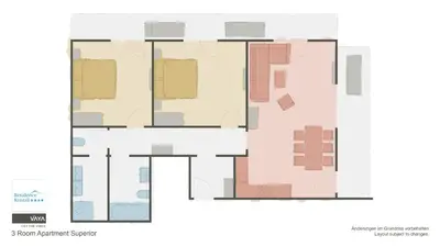 Grundriss der Unterkunft Residence Kristall