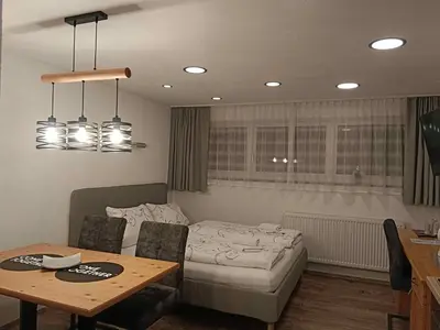 Ein Sitzbereich in der Unterkunft Landhaus Argus