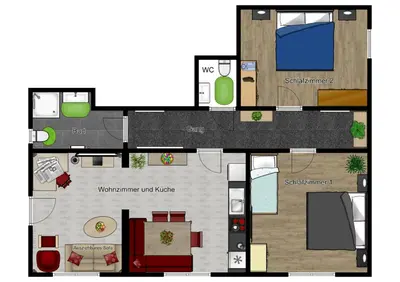 Grundriss der Unterkunft Ferienhaus Schweinberger
