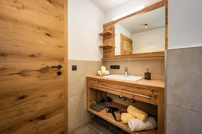 Ein Badezimmer in der Unterkunft Gästehaus Wiesengrund & Apart Sporer