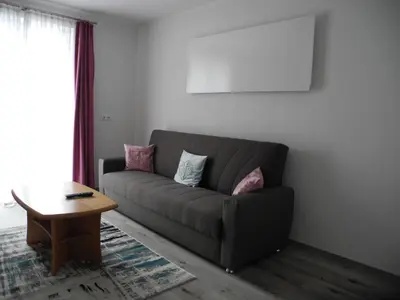 Ein Sitzbereich in der Unterkunft Ferienwohnung Fill