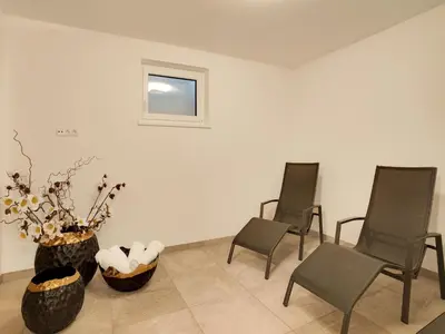 Ein Sitzbereich in der Unterkunft Chalet in Krimml near Zillertal Ski Arena