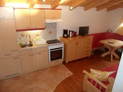 Küche/Küchenzeile in der Unterkunft Ferienwohnung Steiner