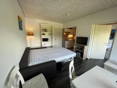 Ein Bett oder Betten in einem Zimmer der Unterkunft Sonnenalp Bergruhe