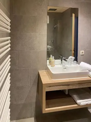 Ein Badezimmer in der Unterkunft Landhaus Rosengartl Krimml